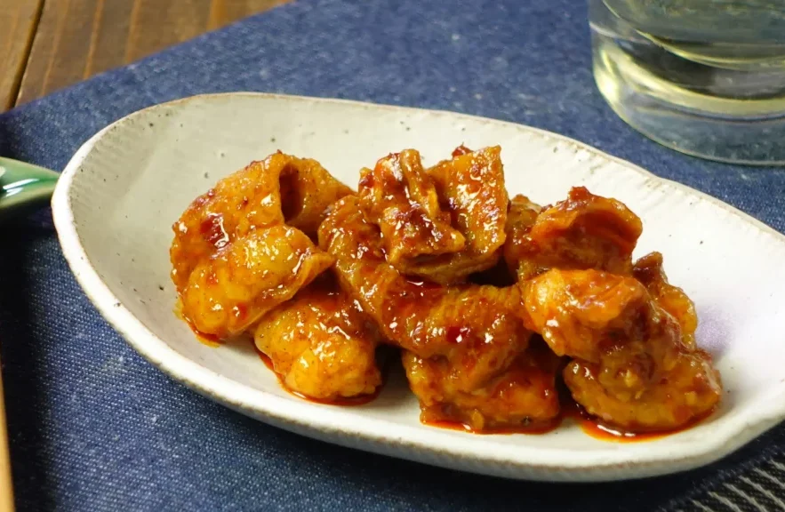 唐辛子と花椒が効いた麻辣ホルモン炒め、テーオー食品、麻辣醤、マーラージャン