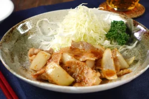 七味香る豚肉の甘辛炒め